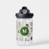 Bouteille D'eau Motif animal mignon en forêt sauvage Monogramme (Avant)