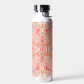 Bouteille D'eau Motif baroque moderne en rouge rose (Gauche)