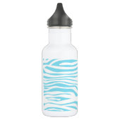 Bouteille D'eau Motif bleu de rayure de zèbre (Gauche)