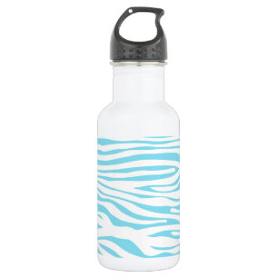 Bouteille D'eau Motif bleu de rayure de zèbre