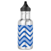 Bouteille D'eau Motif bleu ondulé (Droite)