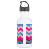 Bouteille D'eau Motif Bureau Parti Paix Chevrons Monogramme (Dos)