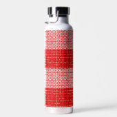 Bouteille D'eau Motif carreaux à carreaux rouges et blancs gras  (Plage)