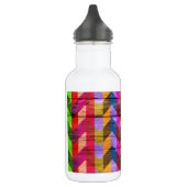 Bouteille D'eau Motif Chevron Sur La Texture Du Bois (Gauche)