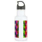 Bouteille D'eau Motif Chevron Sur La Texture Du Bois (Dos)