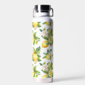 Bouteille D'eau Motif citron, Fleurs de citron, Feuilles, Citrus (Arrière)