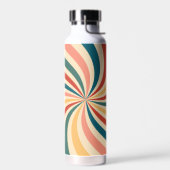 Bouteille D'eau Motif Coloré Rétro Texturé Moderne (Gauche)