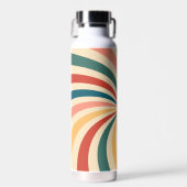 Bouteille D'eau Motif Coloré Rétro Texturé Moderne (Avant)