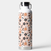 Bouteille D'eau Motif crâne de fleurs (Avant)