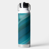 Bouteille D'eau Motif d'agate à bande bleue turquoise (Salle de sport)