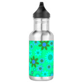 Bouteille D'eau Motif d'alimentation de fleurs vert brillant (Droite)