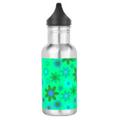 Bouteille D'eau Motif d'alimentation de fleurs vert brillant (Gauche)