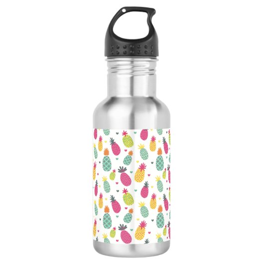 Bouteille D'eau Motif d'ananas tropical (Devant)
