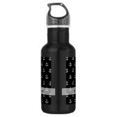 Bouteille D'eau Motif d'ancrage noir (Dos)