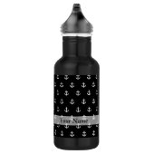 Bouteille D'eau Motif d'ancrage noir (Droite)
