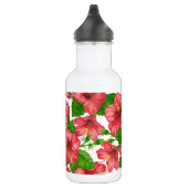 Bouteille D'eau Motif d'aquarelle d'hibiscus rouge (Droite)