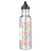 Bouteille D'eau Motif d'aquarelle douce Coeurs et Cupcakes (Droite)