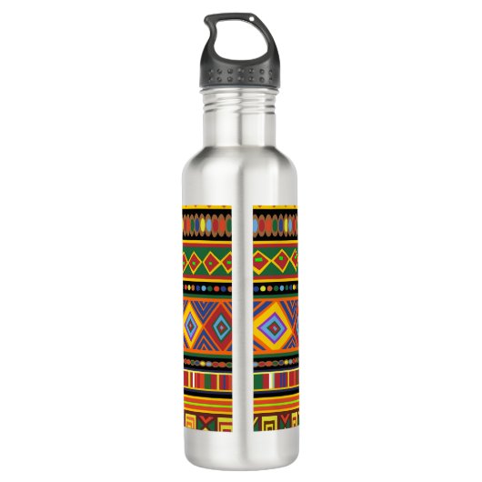 Bouteille D'eau Motif d'art ethnique en Afrique (Dos)