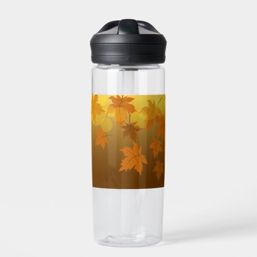 Bouteille D'eau Motif d'automne avec feuilles d'érable en chute et (Extérieur)