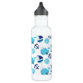 Bouteille D'eau Motif De Baleines, Beaux Baleines, Baleines Bleues (Droite)