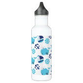 Bouteille D'eau Motif De Baleines, Beaux Baleines, Baleines Bleues (Gauche)