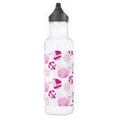 Bouteille D'eau Motif De Baleines, Beaux Baleines, Baleines Roses (Droite)