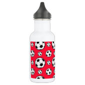 Bouteille D'eau Motif de balle de football rouge et blanc écarlate (Gauche)