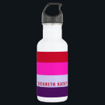 Bouteille D'eau Motif de bandes rouge, rose et violet<br><div class="desc">Restez hydraté avec style avec la bouteille d'eau en acier inoxydable Motif Red, Rose et Purple Stripes. Dotée d'un design rayé audacieux, cette bouteille isolée et durable garde vos boissons à la température parfaite tout en ajoutant une touche vibrante à votre quotidien. Parfait pour le travail, les voyages, les séances...</div>