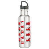 Bouteille D'eau Motif de camion-feu rouge (Dos)