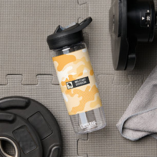 Bouteille D'eau Motif de camouflage jaune orange