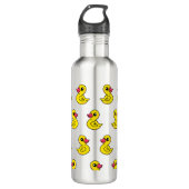 Bouteille D'eau Motif de canard en caoutchouc bleu Imprimer Boutei (Devant)