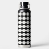 Bouteille D'eau Motif de carreaux octogan noir et blanc (Plage)