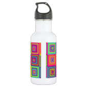 Bouteille D'eau Motif de Carrés (Dos)
