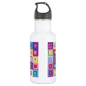Bouteille D'eau Motif de Carrés (Dos)