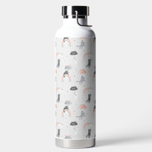 Bouteille D'eau Motif de chats à plume