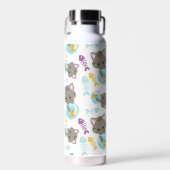 Bouteille D'eau Motif De Chats, Chats Mignons, Chatons, Poisson (Avant)