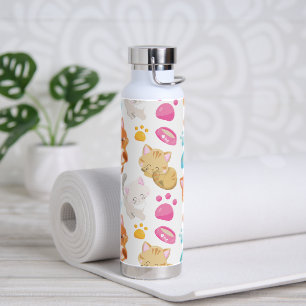 Bouteille D'eau Motif De Chats, Chats Mignons, Kitty, Chatons, Paw
