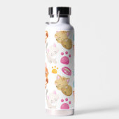 Bouteille D'eau Motif De Chats, Chats Mignons, Kitty, Chatons, Paw (Plage)