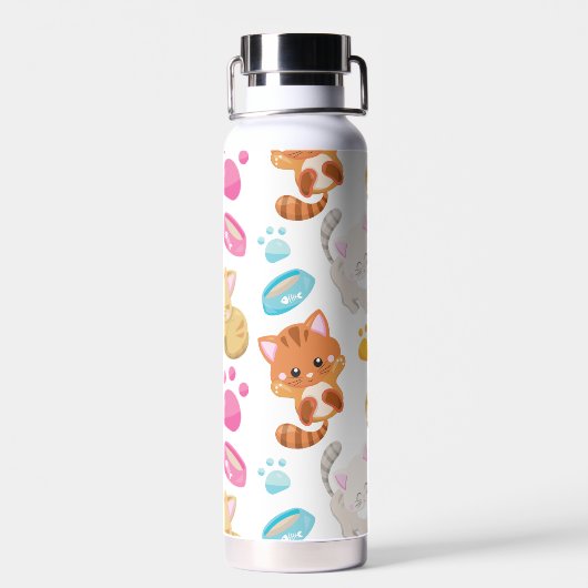 Bouteille D'eau Motif De Chats, Chats Mignons, Kitty, Chatons, Paw (Arrière)