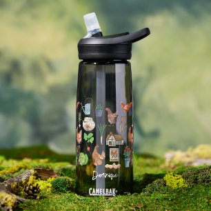 Bouteille D'eau Motif de coq du marché fermier rustique