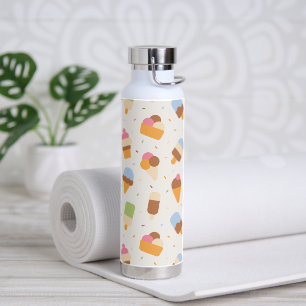 Bouteille D'eau Motif de crème glacée, cône de crème glacée, Popsi