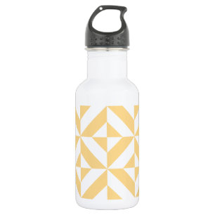 Bouteille D'eau Motif de cube géométrique Pale Melon