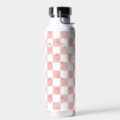 Bouteille D'eau motif de damier mignon fraise (Gauche)