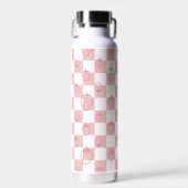 Bouteille D'eau motif de damier mignon fraise (Avant)