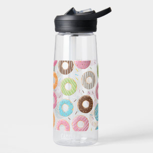 Bouteille D'eau Motif de Donuts Colorés Rétro pour une Fête Amusan
