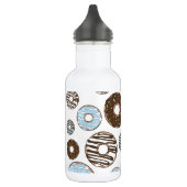 Bouteille D'eau Motif de donuts, Donuts bleus, Donuts marron (Gauche)