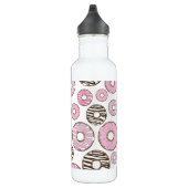 Bouteille D'eau Motif De Donuts, Donuts Roses, Donuts Blancs (Droite)