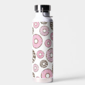 Bouteille D'eau Motif De Donuts, Donuts Roses, Donuts Blancs (Gauche)