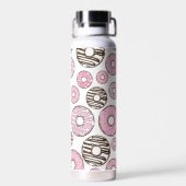 Bouteille D'eau Motif De Donuts, Donuts Roses, Donuts Blancs (Arrière)