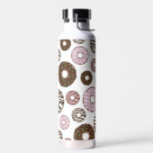 Bouteille D'eau Motif De Donuts, Donuts Roses, Donuts Brown (Gauche)